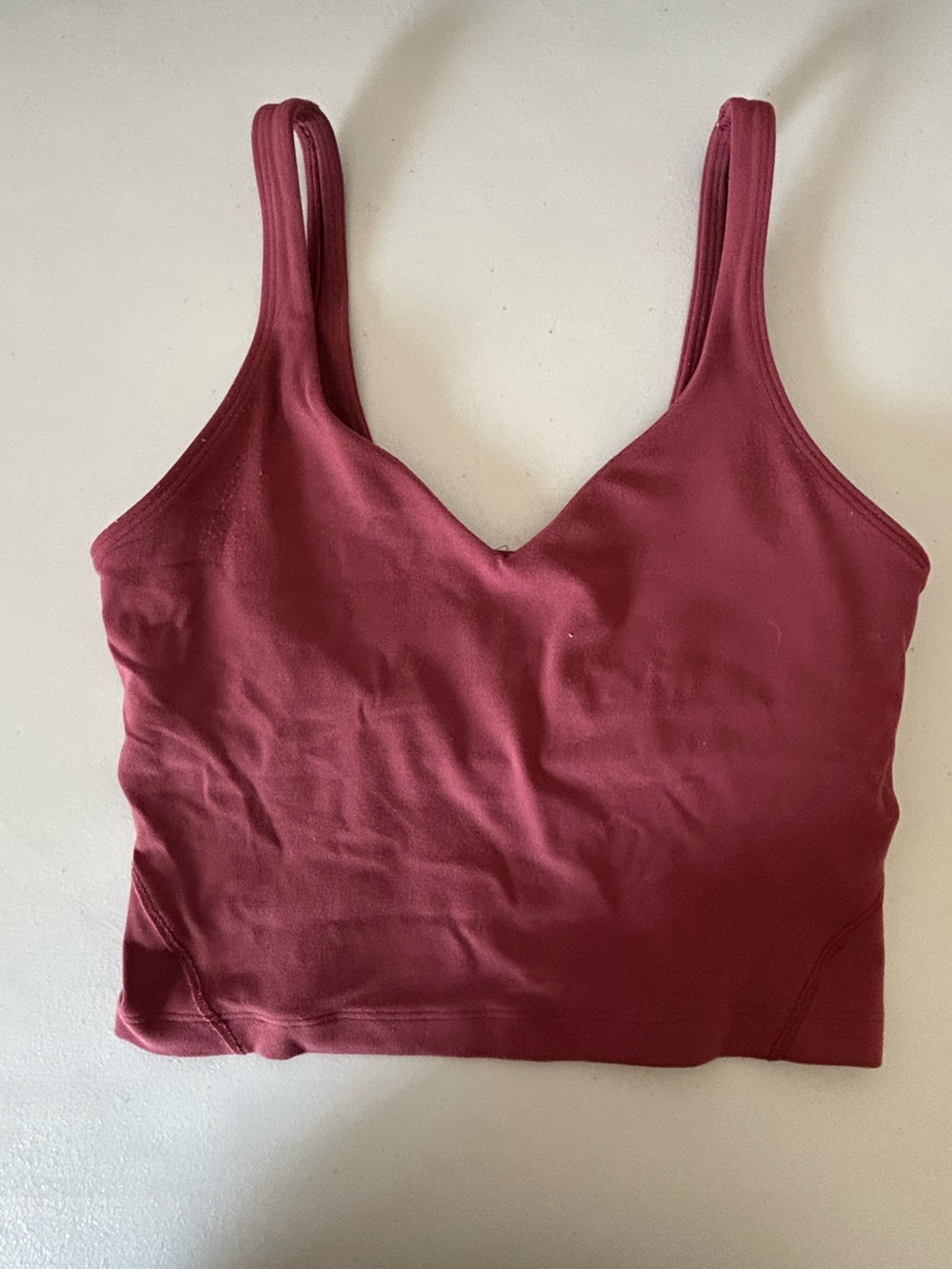 Lululemon Women's V-Neck Crop Bralette Tank - Burgundy
